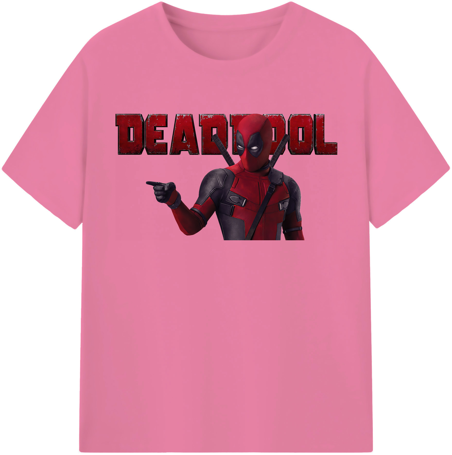 （画像用） Deadpool デッドプール 綿100％半袖Tシャツ（フロントプリント）